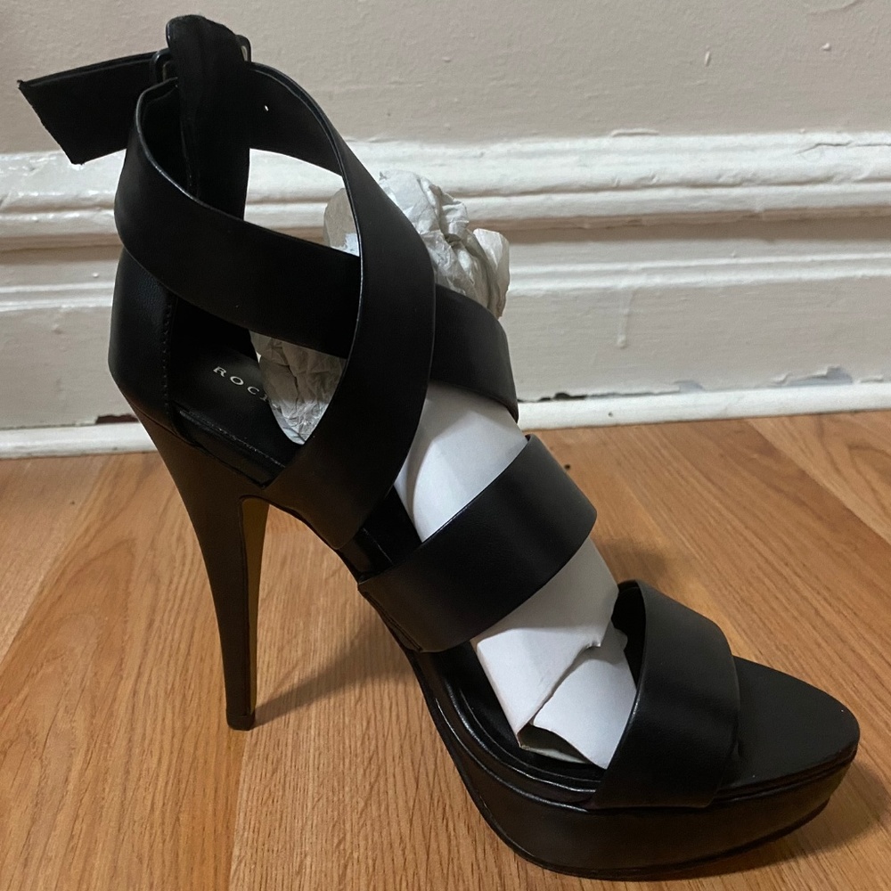 Rock & Republic - Black Strap 6 inch Heels